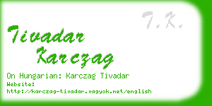 tivadar karczag business card